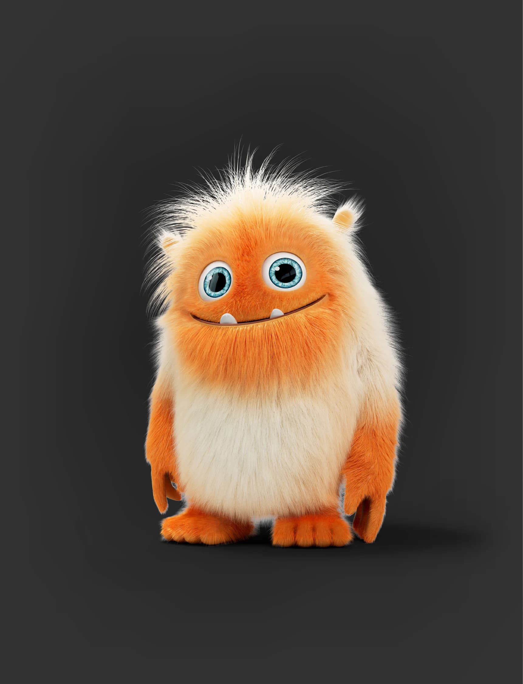 Rendu 3D de la mascotte sur fond transparent